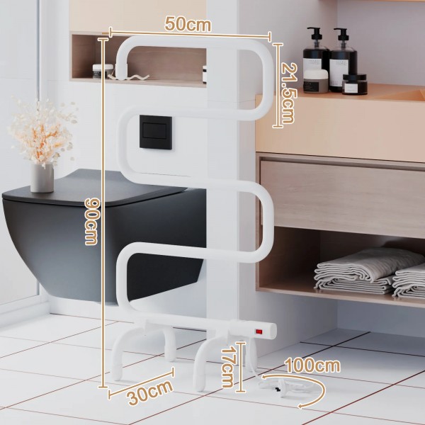 Heated Towel Rail Rack Wall Mounted Ladder Rack