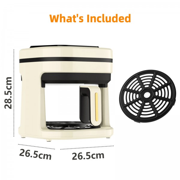 4L Electric Hot Glass Air Fryers Oven