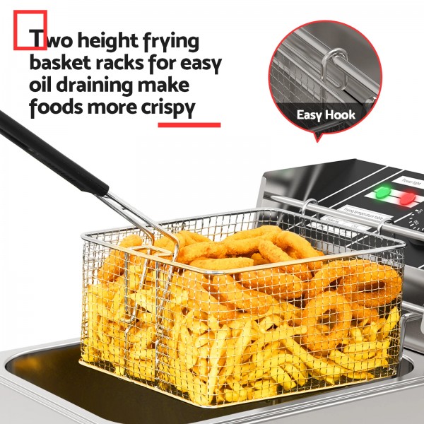 2500W 10L Electric Single Deep Fryer