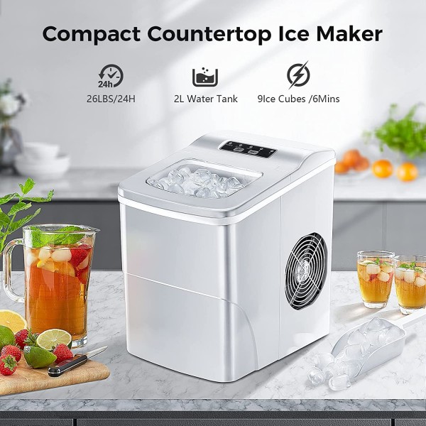 2.2L Portable Ice Makers Countertop