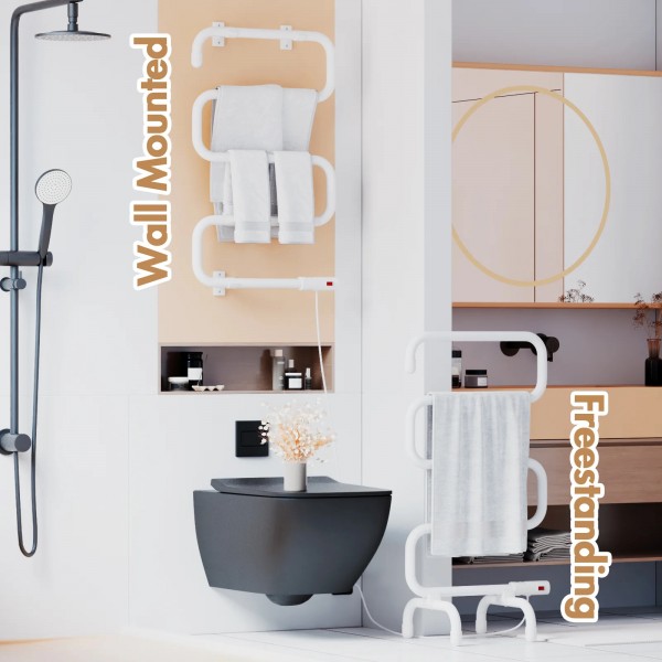 Heated Towel Rail Rack Wall Mounted Ladder Rack