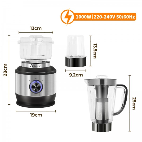 4-in-1 Blender Chopper Filter Grinder