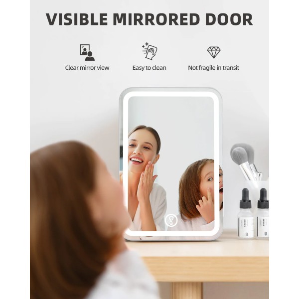 8L Mini Makeup Fridge with LED