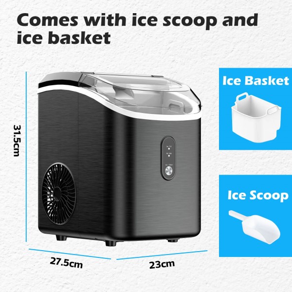 Nugget Ice Maker Countertop Portable Ice Machine