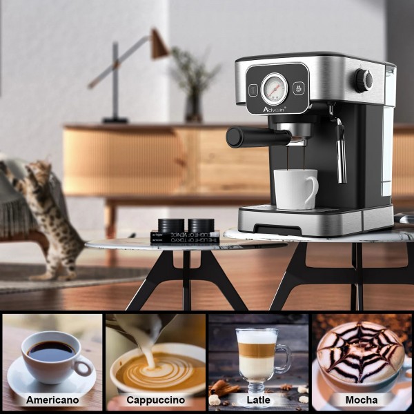 2-in-1 Coffee Machine Milk Frother