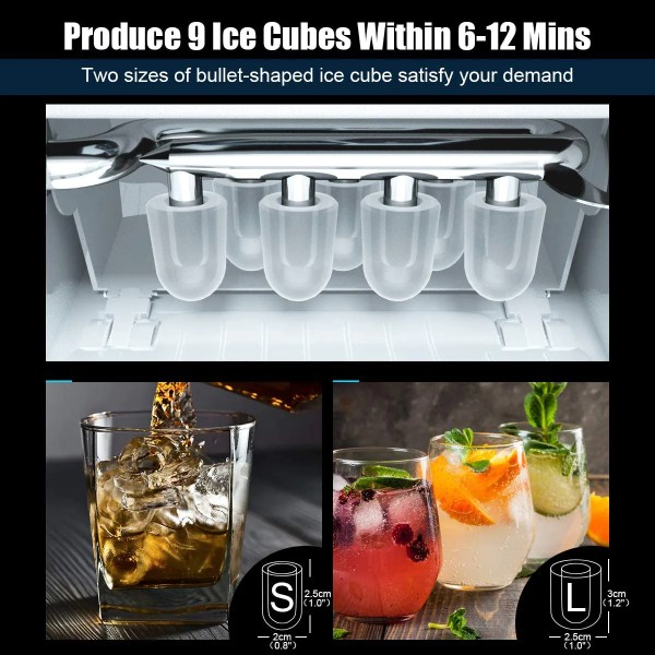 2-in-1 Ice Maker with A Built-in Water Dispenser