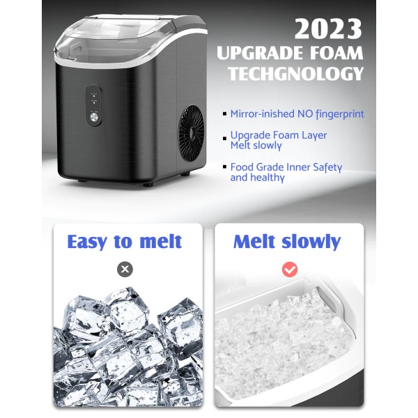 Nugget Ice Maker Countertop Portable Ice Machine