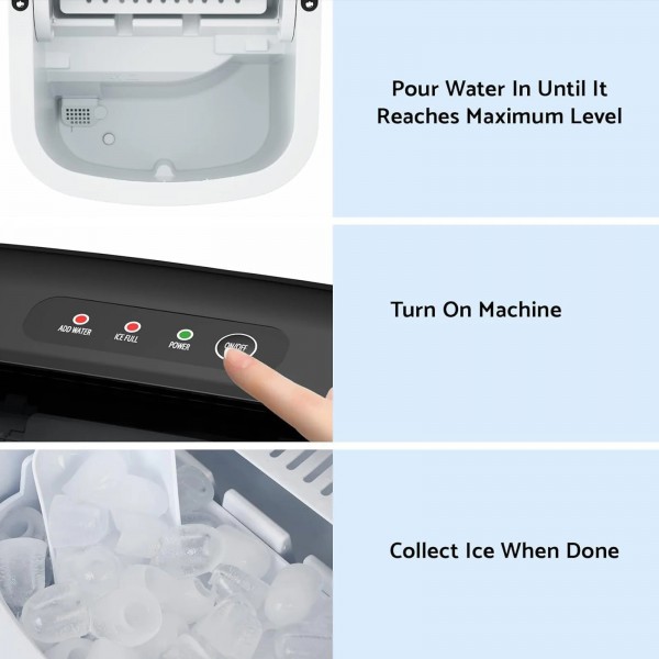 Portable Ice Maker Machine 12kg/24h