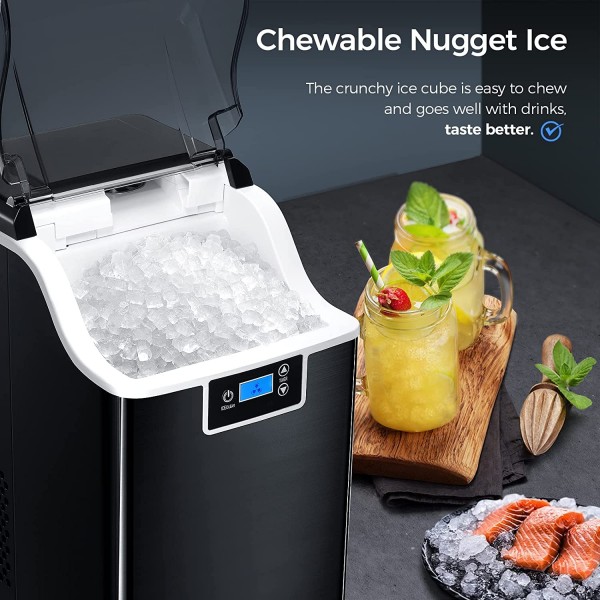 Nugget Ice Maker with Self-Cleaning