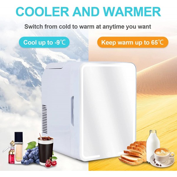 12L Portable Mini Fridge Mirrored with LED 12L Portable Mini Fridge Mirrored with LED