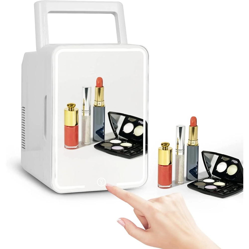 12L Portable Mini Fridge Mirrored with LED