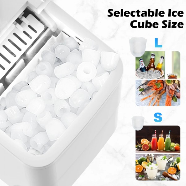 12KG Countertop Ice Maker Self-Cleaning Ice Machine