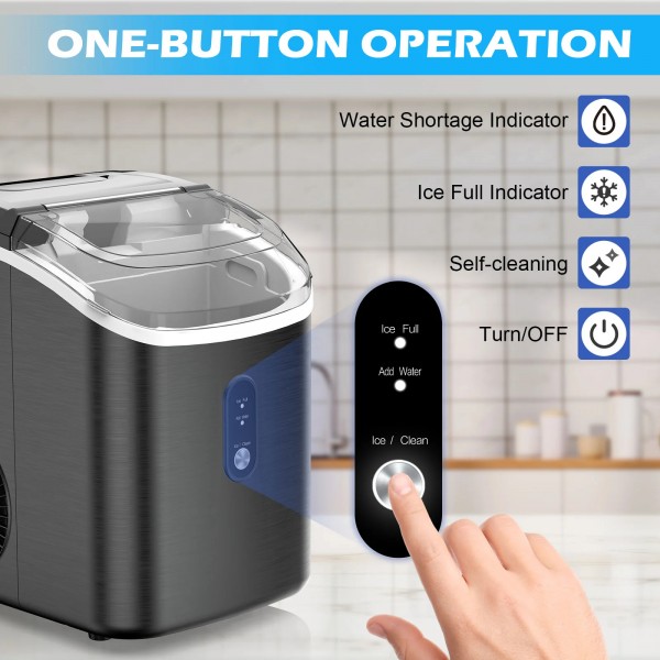 Nugget Ice Maker Countertop Portable Ice Machine