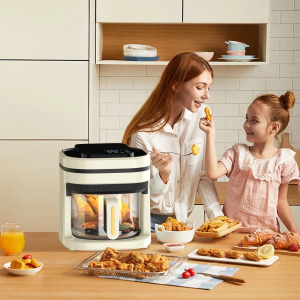 4L Electric Hot Glass Air Fryers Oven