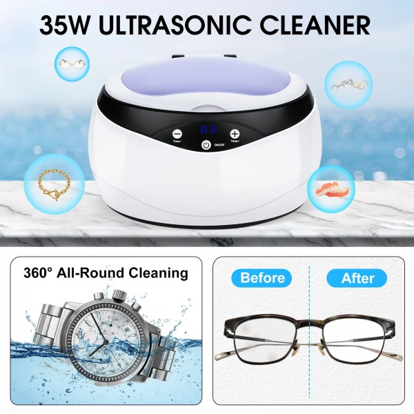 Ultrasonic Cleaner 650ml Jewelry Cleaner Machine Ultrasonic Cleaner 650ml Jewelry Cleaner Machine