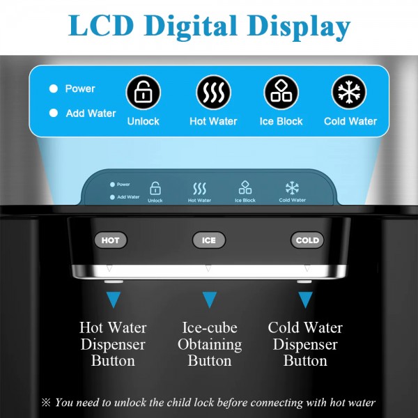 3-In-1 Ice Maker Portable Water Dispenser