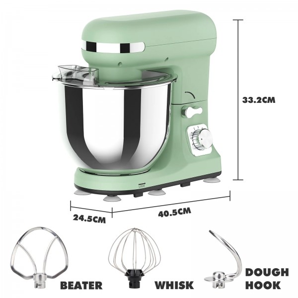 6.5L 1400W Stand Mixer 6-Speed Green
