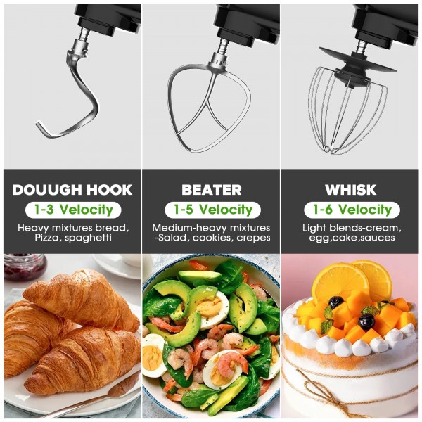 6.5L 1400W Stand Mixer 6-Speed