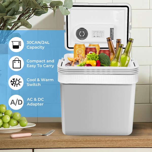 24L Car Fridge Compact Electric Portable Fridge