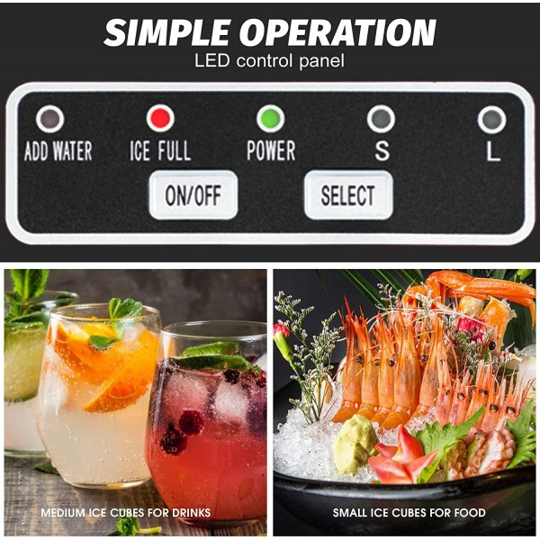 2.2L Portable Ice Makers Countertop