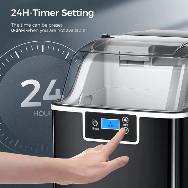 Nugget Ice Maker with Self-Cleaning