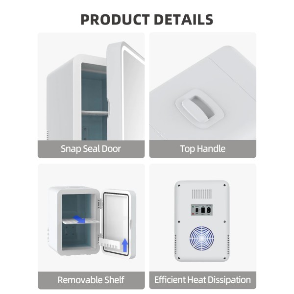 8L Mini Makeup Fridge with LED