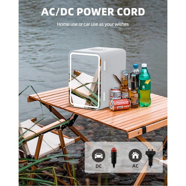 8L Mini Makeup Fridge with LED