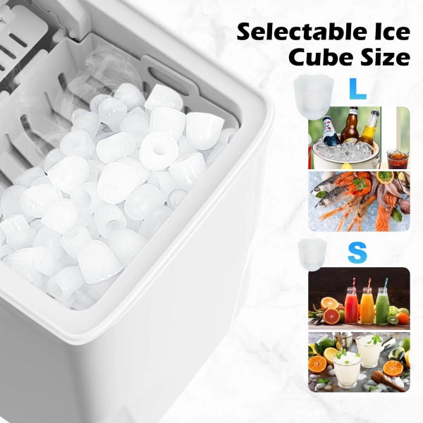 2.2L Ice Maker Countertop Self-Cleaning
