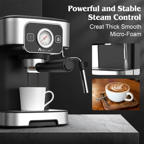 2-in-1 Coffee Machine Milk Frother