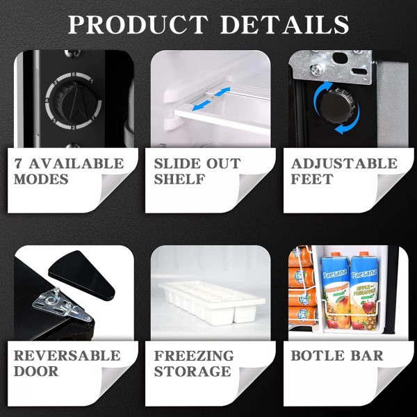 48L Compact Refrigerator Mini Bar Fridge 48L Compact Refrigerator Mini Bar Fridge