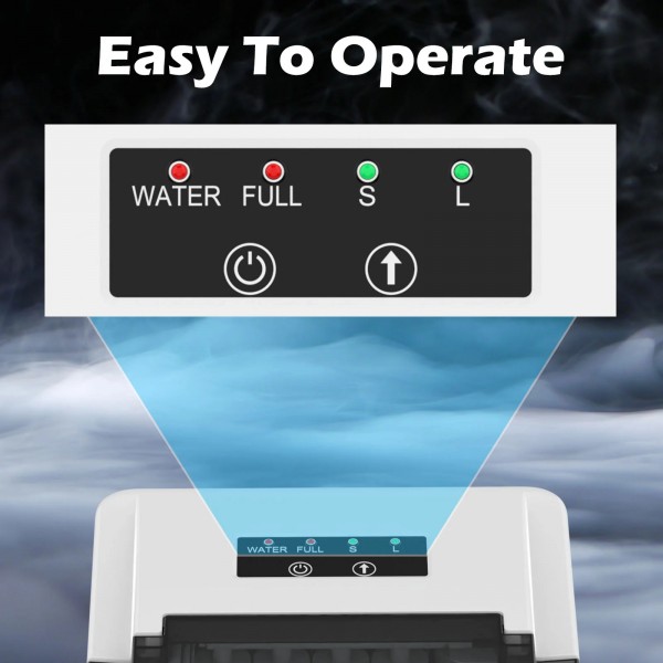 2.2L Ice Maker Countertop Self-Cleaning