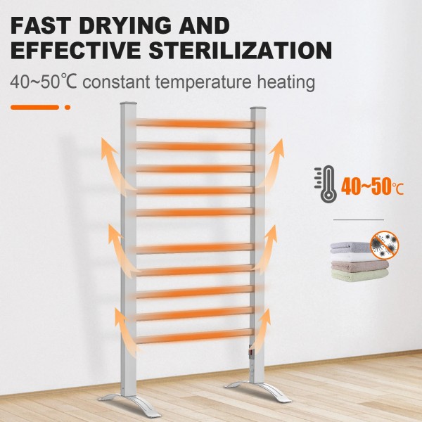 Electric Heated Towel Rail Wall Mounted & Standing