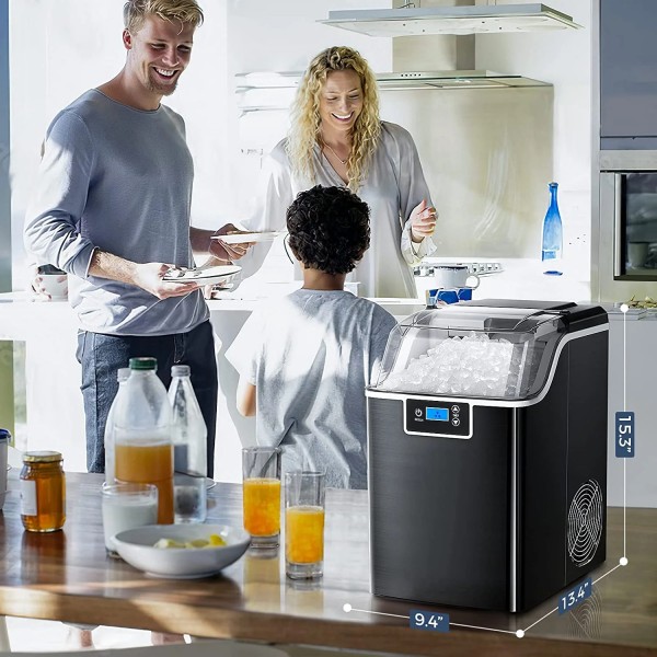 Nugget Ice Maker with Self-Cleaning