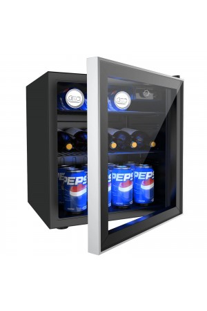 46L Bar Fridge Glass Door Mini Fridge Refrigerator