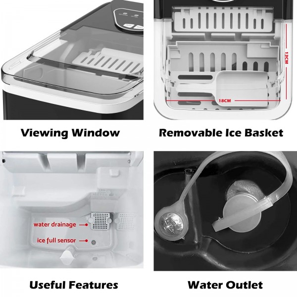 2L 12KG Ice Makers Self-Cleaning Ice Machine
