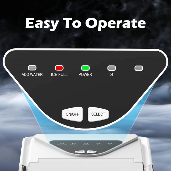 12KG Countertop Ice Maker Self-Cleaning Ice Machine